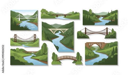 Collection of Various Small Bridges.