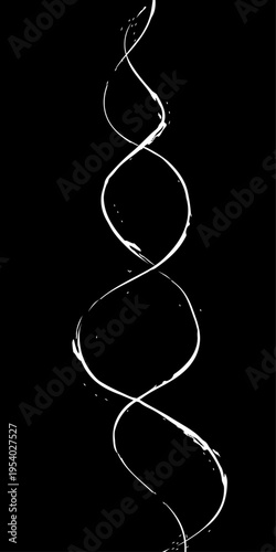Monochrome Fluid Line Background, Abstract Black and White Flowing Curved Lines Vector, Modern Dynamic Swirl Shapes, Elegant Motion Design Elements.