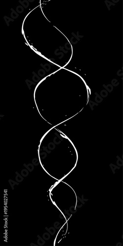 Monochrome Fluid Line Background, Abstract Black and White Flowing Curved Lines Vector, Modern Dynamic Swirl Shapes, Elegant Motion Design Elements.