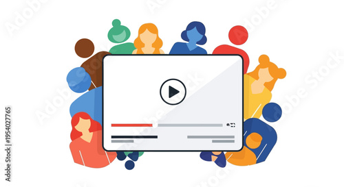 Diverse Audience Watching Online Video - Global Community, Streaming & Digital Content Concept