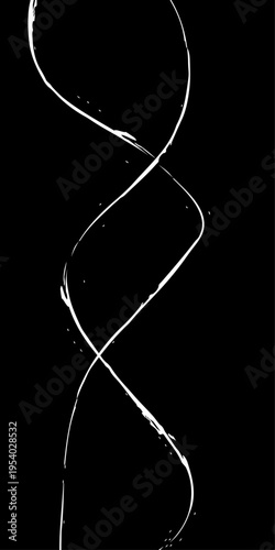 Monochrome Fluid Line Background, Abstract Black and White Flowing Curved Lines Vector, Modern Dynamic Swirl Shapes, Elegant Motion Design Elements.
