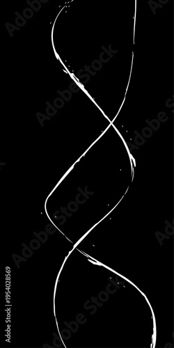 Monochrome Fluid Line Background, Abstract Black and White Flowing Curved Lines Vector, Modern Dynamic Swirl Shapes, Elegant Motion Design Elements.