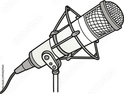 microphone on white background