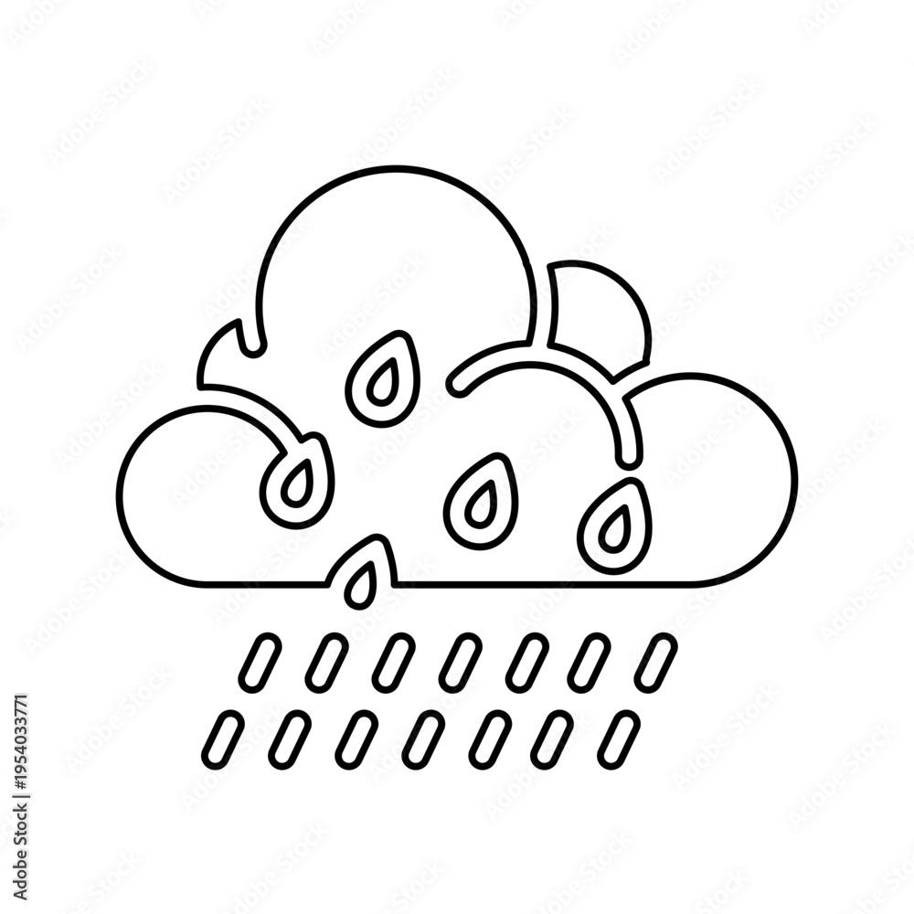 Fototapeta premium Rain season icon