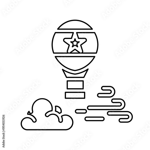 Air balloon icon