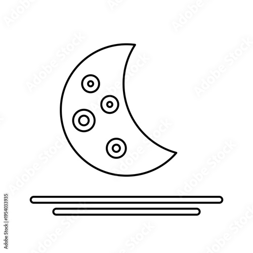 Crescent moon icon