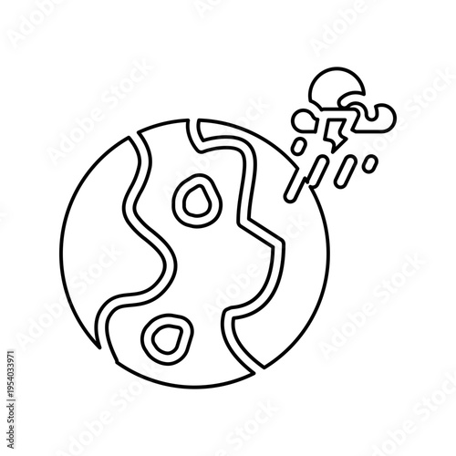 Thunder and rain icon