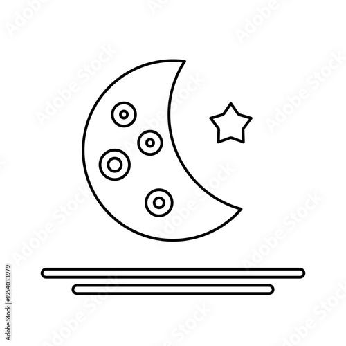 Moon and star icon
