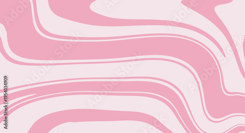 Abstract Pink and White Marble Swirl Pattern - Fluid Art Texture, Modern Aesthetic Design, Trendy Wave Illustration