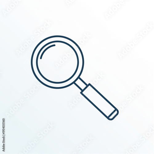 Magnifying Glass Icon Simple Design Element.