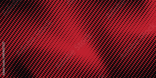 An abstract red and black halftone streak background image.