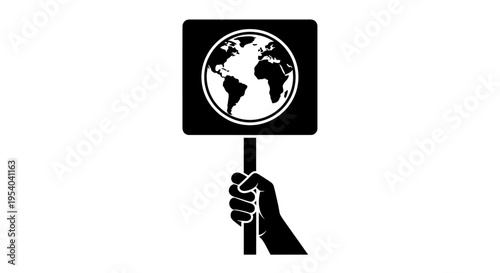 Hand Holding Earth Sign For Environmental Awareness Campaigns And Global Unity Concepts