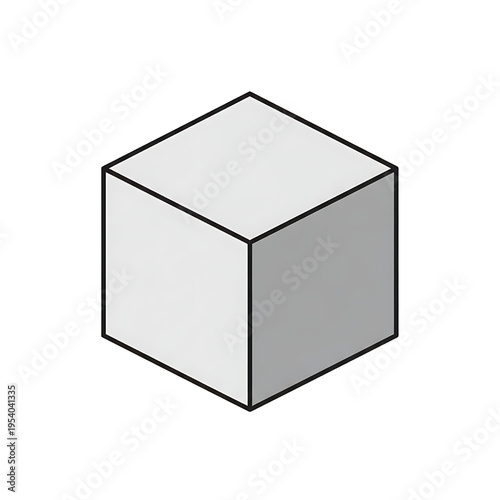 Three Dimensional Cube Object Illustration.