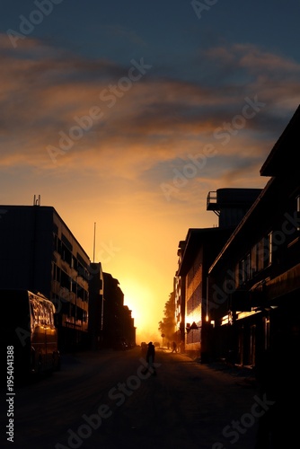 Street at Sunset