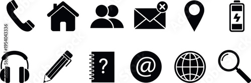 Collection of web and communication icons