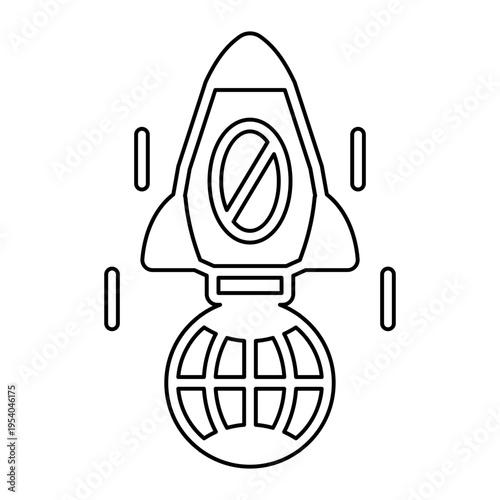World rocket icon