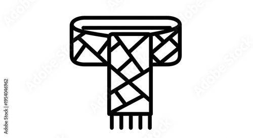 Black line icon of a capital letter T