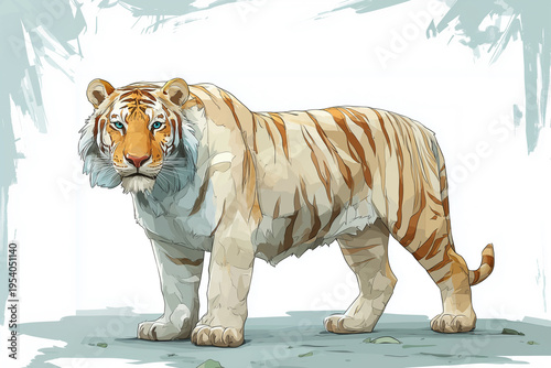 tiger on a white background