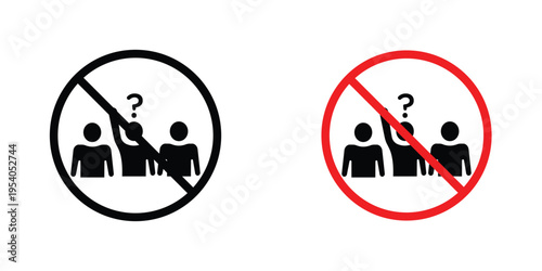 Please do not ask signs in line art style on white background for graphic and web design.