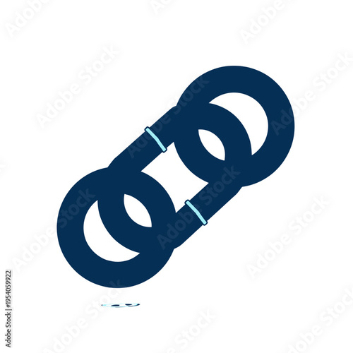 Interconnected chain links symbolizing unity and collaboration. This design can represent concepts of partnership, teamwork, and connection.