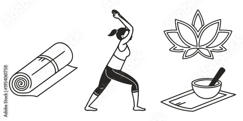 Yoga and wellness fitness exercise meditation