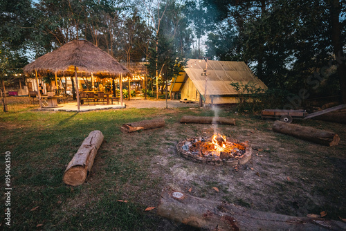 Glamping campsite with camp...