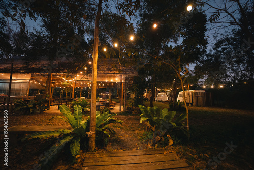 Glamping campsite with camp...