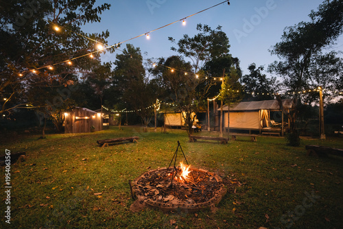 Glamping campsite with camp...