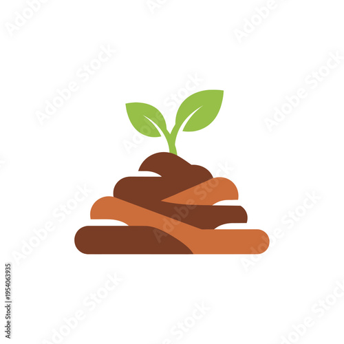 A green plant sprouting from soil.