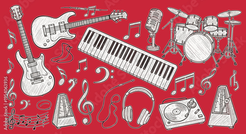 Musical instruments for music making.