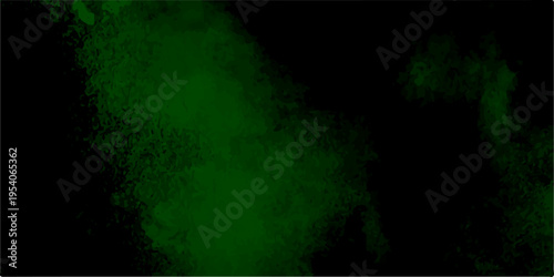 Light green spotted watercolor wall design on black background. Vivid liquid aquarelle paint paper texture canvas element for retro text design. Old grunge textures design With cement wall texture. 