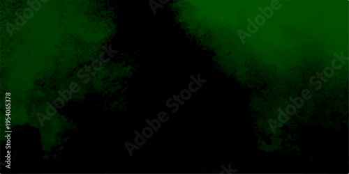 Light green spotted watercolor wall design on black background. Vivid liquid aquarelle paint paper texture canvas element for retro text design. Old grunge textures design With cement wall texture. 