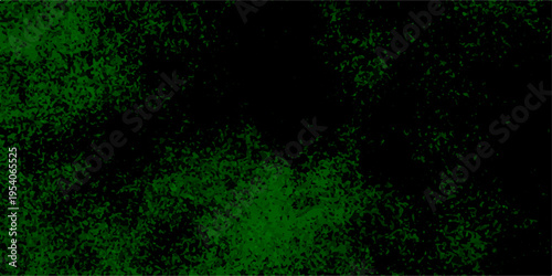 Light green spotted watercolor wall design on black background. Vivid liquid aquarelle paint paper texture canvas element for retro text design. Old grunge textures design With cement wall texture. 