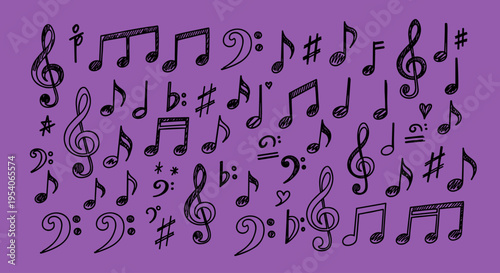 Collection of various musical notes.