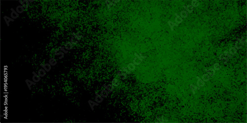 Light green spotted watercolor wall design on black background. Vivid liquid aquarelle paint paper texture canvas element for retro text design. Old grunge textures design With cement wall texture. 