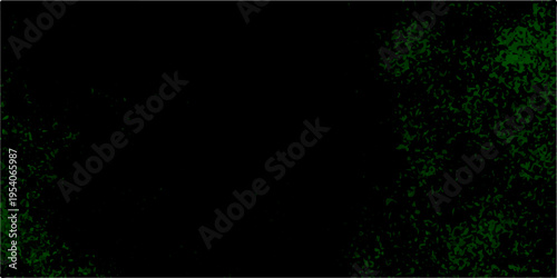 Light green spotted watercolor wall design on black background. Vivid liquid aquarelle paint paper texture canvas element for retro text design. Old grunge textures design With cement wall texture. 