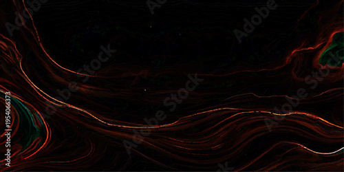 Vector Abstract flowing lines of fiery energy in fluid dark background, artistic movement concept, digital flow pattern and artistic design.