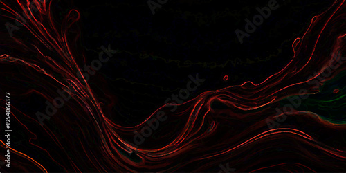 Vector Abstract Red Fluid Flow Artistic lines of red paint merge, creating a striking visual, evoking emotion and movement in the liquid form. 