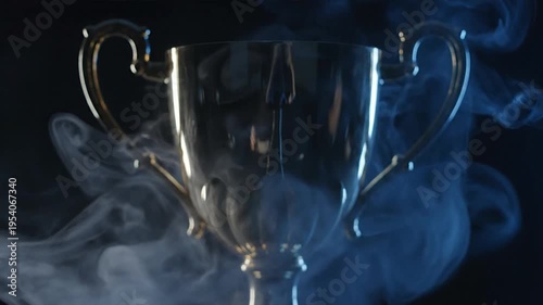 Silver Trophy with Smoke and Shine.