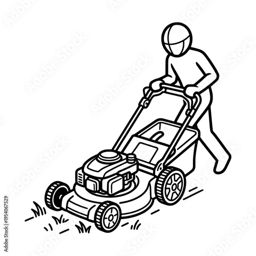 lawnmower, mower, grass, cutting, gardening, garden, yard, lawn, landscaping, maintenance, outdoor, worker, tool, equipment, machine, trimming, green, nature, park, backyard, service, cleanup, agricul