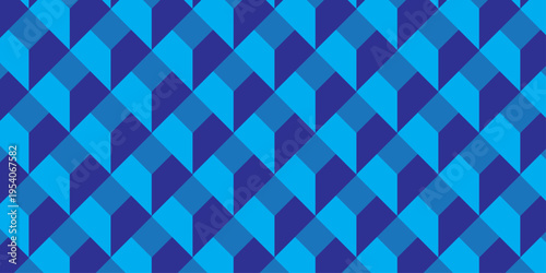 Vector decoration seamless material pattern with square cubic and cube design. Geometric pattern illustration mosaic .