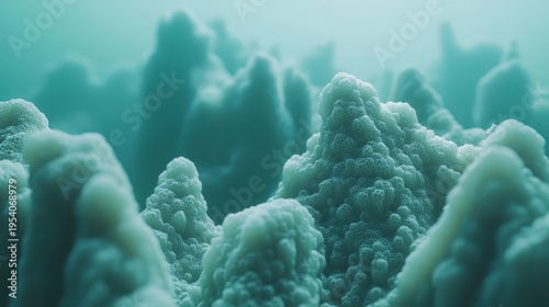 Wallpaper Mural Abstract forms of marine life impacted by ocean acidification and climate change Torontodigital.ca