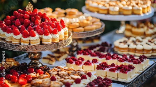 Wallpaper Mural An abundant assortment of beautifully decorated desserts and pastries artfully arranged on serving platters Torontodigital.ca