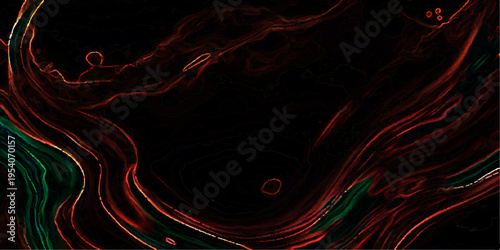 Vector Abstract vibrant line art on black background and design flowing, and wave formation with modern artistic impression 