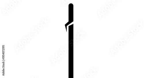 Abstract Black Geometric Line Art, Minimalist Design Against an Isolated White Background