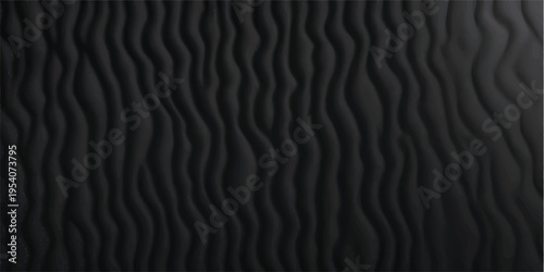 A dark, textured black leather and fabric material background featuring a rough macro structure and natural grey textile surface pattern for a professional wallpaper design backdrop