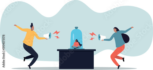 Ignore noise or distraction, keep calm and avoid conflict or problem, challenge to survive in toxic workplace.human life and situation.