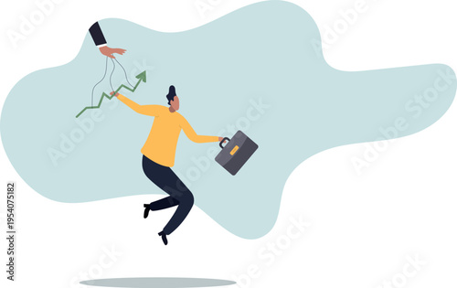 Financial growth, profit increase or earning capital gain, growing investment or market domination or improvement.human life and situation.