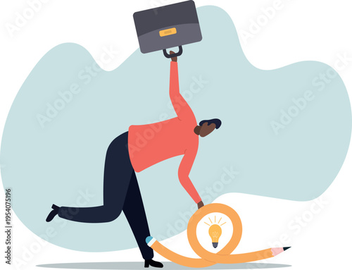 Creative idea, imagination, writing skill or learning and education .human life and situation.