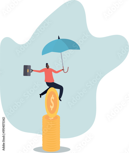 Financial stability, risk or trust, economic challenge, balance or reliability, money management, security or wealth accumulation .human life and situation.